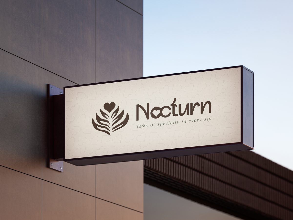 Nocturn coffee brand signboard