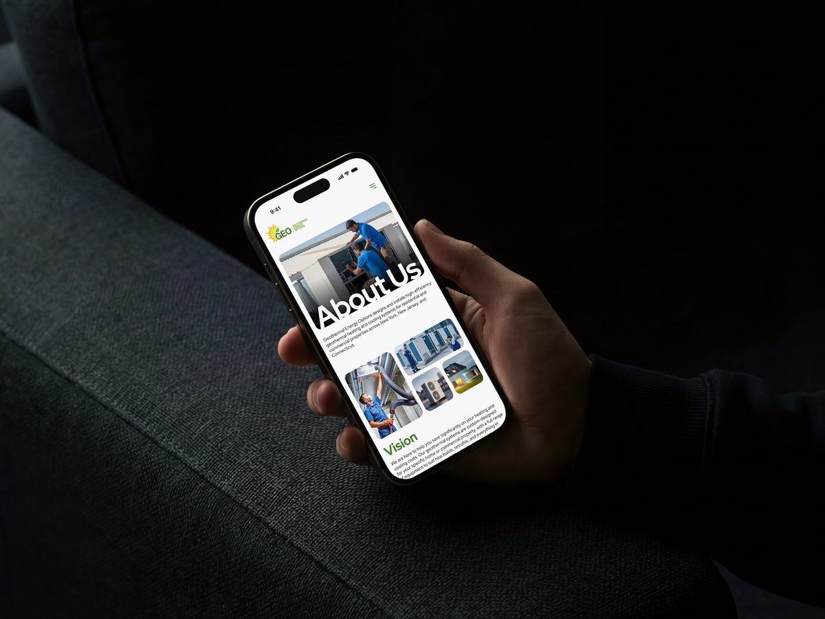 GEO about page on phone
