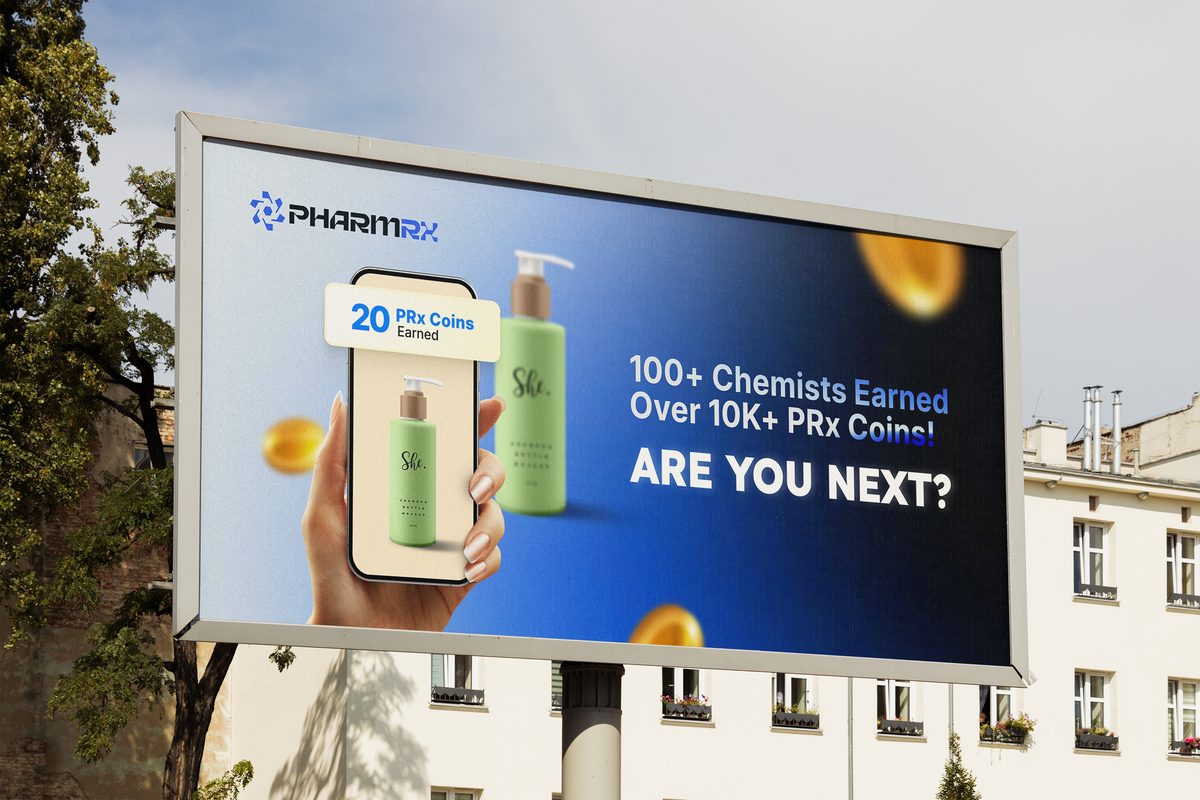 PharmRx chemist rewards billboard