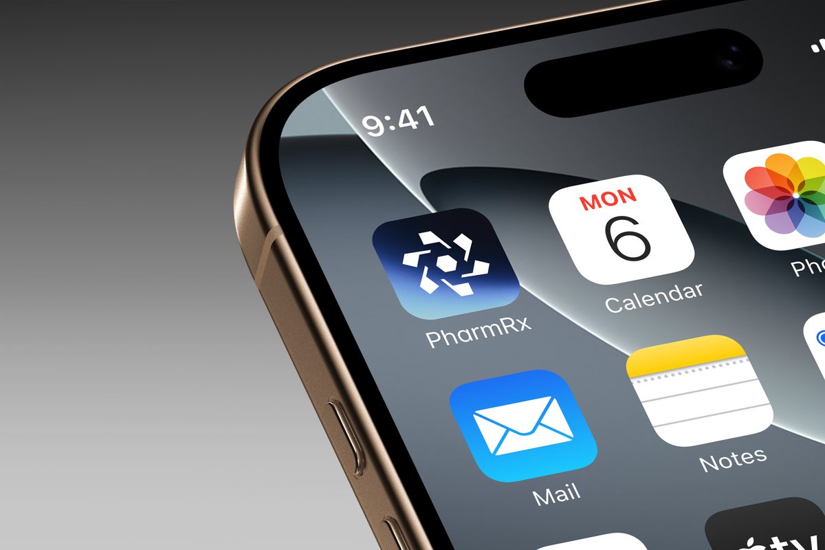 PharmRx app icon on phone
